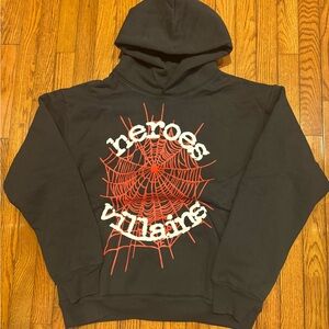 never worn Red and Black Graphic Sweater with Bold Design sp5der x metro boomin